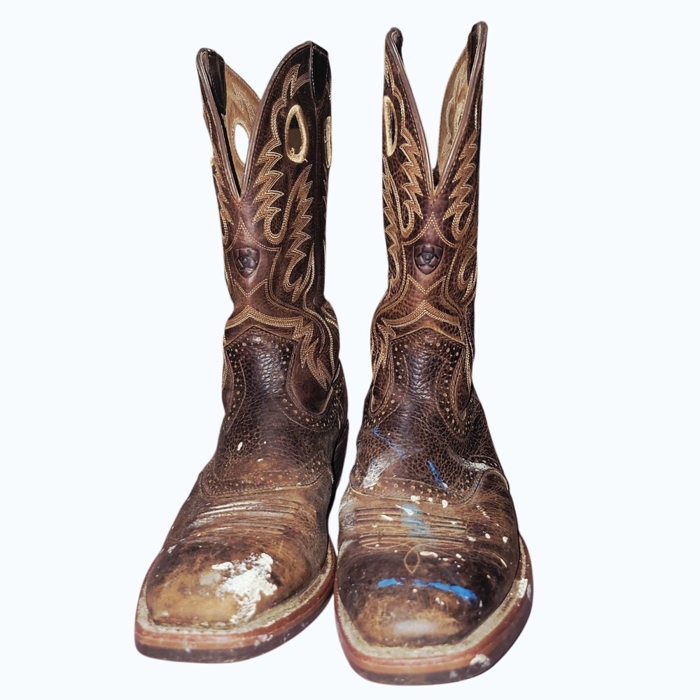 Ariat Heritage Roughstock 10002227 Men's 12D Brown Leather Western Cowboy Boots